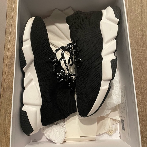 Mens Balenciaga speed lace up sneakers Size 8 US/40 EU    In good Condition - Picture 1 of 11